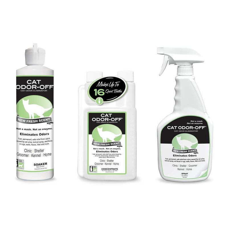 Cat Odor-Off Concentrate Pet Smell Odor Eliminator Bundle – Cat Odor Eliminator Concentrate for Pet Urine, Fresh or Original Scent