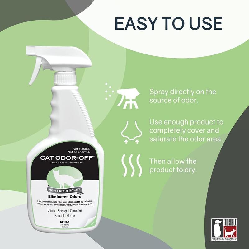 Cat Odor-Off Concentrate Pet Smell Odor Eliminator Bundle – Cat Odor Eliminator Concentrate for Pet Urine, Fresh or Original Scent