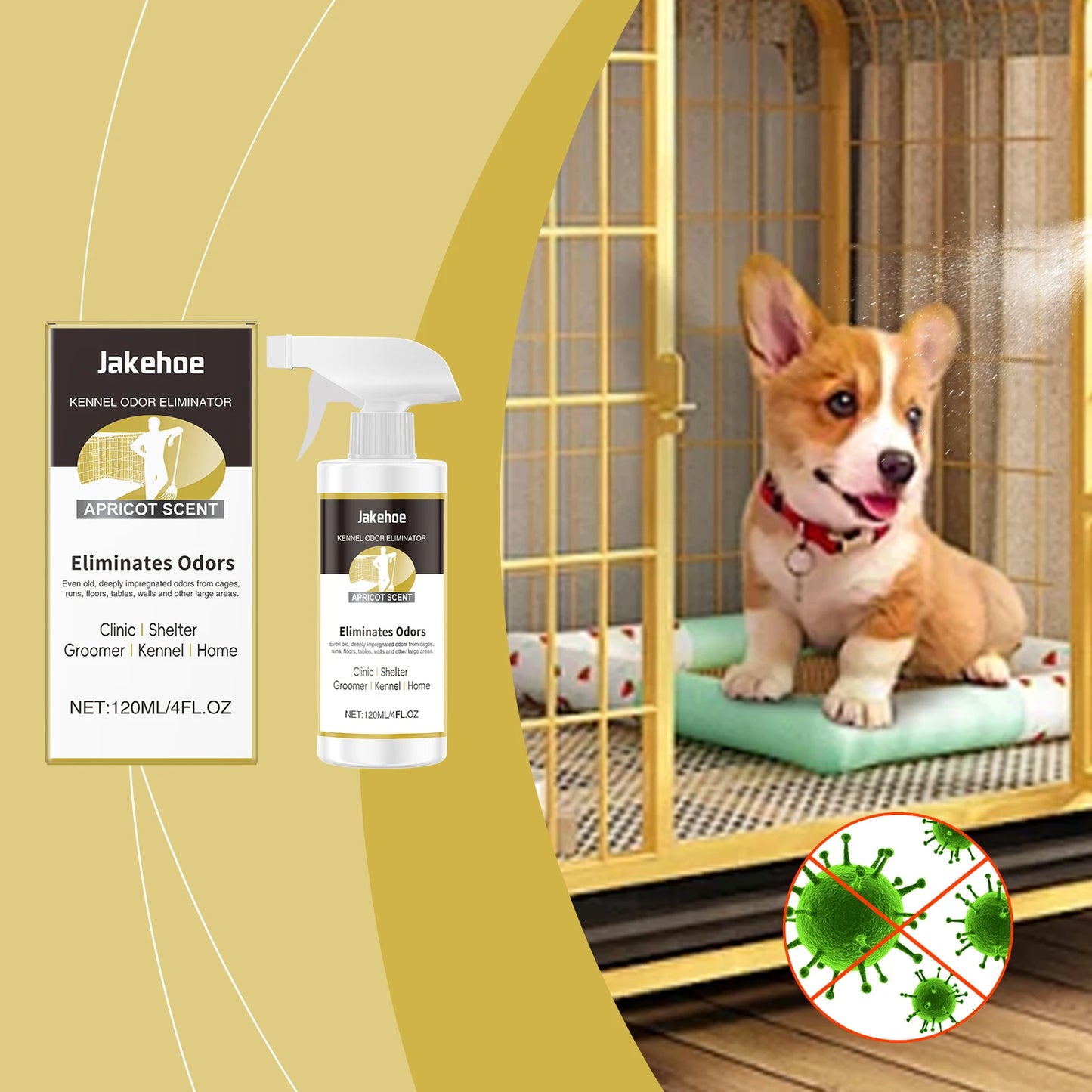 Jakehoe Pet Deodorant Dog House Deodorizer Environmental Cleaning Pet Cages Dog Nests Cat Nests Odor Cleaning Fresh Air Purifier