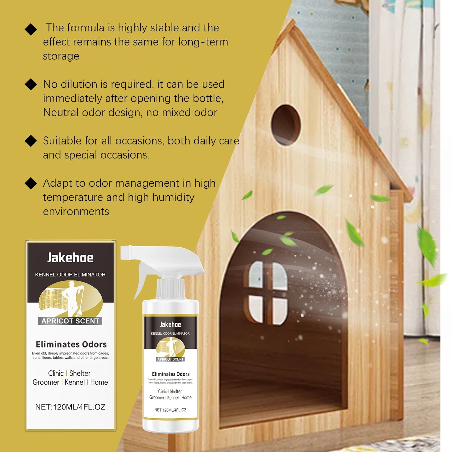 Jakehoe Pet Deodorant Dog House Deodorizer Environmental Cleaning Pet Cages Dog Nests Cat Nests Odor Cleaning Fresh Air Purifier