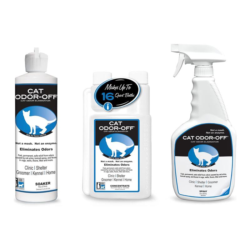 Cat Odor-Off Concentrate Pet Smell Odor Eliminator Bundle – Cat Odor Eliminator Concentrate for Pet Urine, Fresh or Original Scent