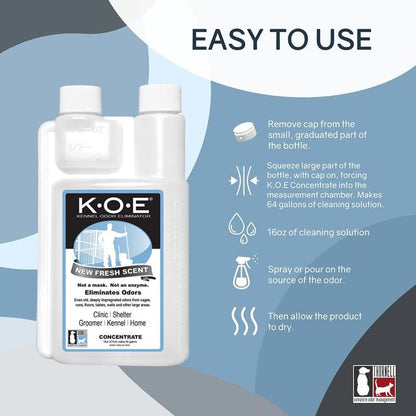 Kennel Odor Eliminator Fresh Scent Concentrate 16 Oz
