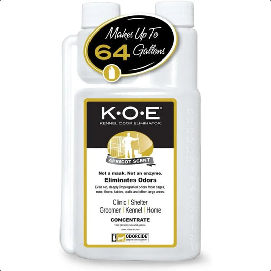 Odor Eliminator 16oz Concentrate K.O.E. Apricot Odor Eliminator for Strong Odor for Cages Runs More Pet Odor Eliminator for Hom
